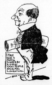 Figure 1: Attorney Max Lowenthal argues for the supporters of abandonment. Source: Los Angeles Herald